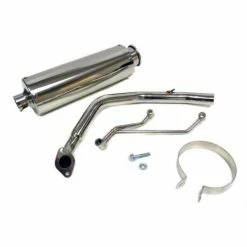 Discount 🌟 Mon Ster Round Stainless Steel Exhaust Kit For 125cc And 150cc Scooters 👍