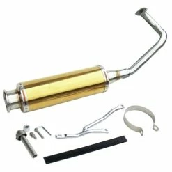Discount ✔️ Gold Stainless Steel Exhaust Pipe For 50cc, 125cc, And 150cc GY6 Engines (NCY) 🛒